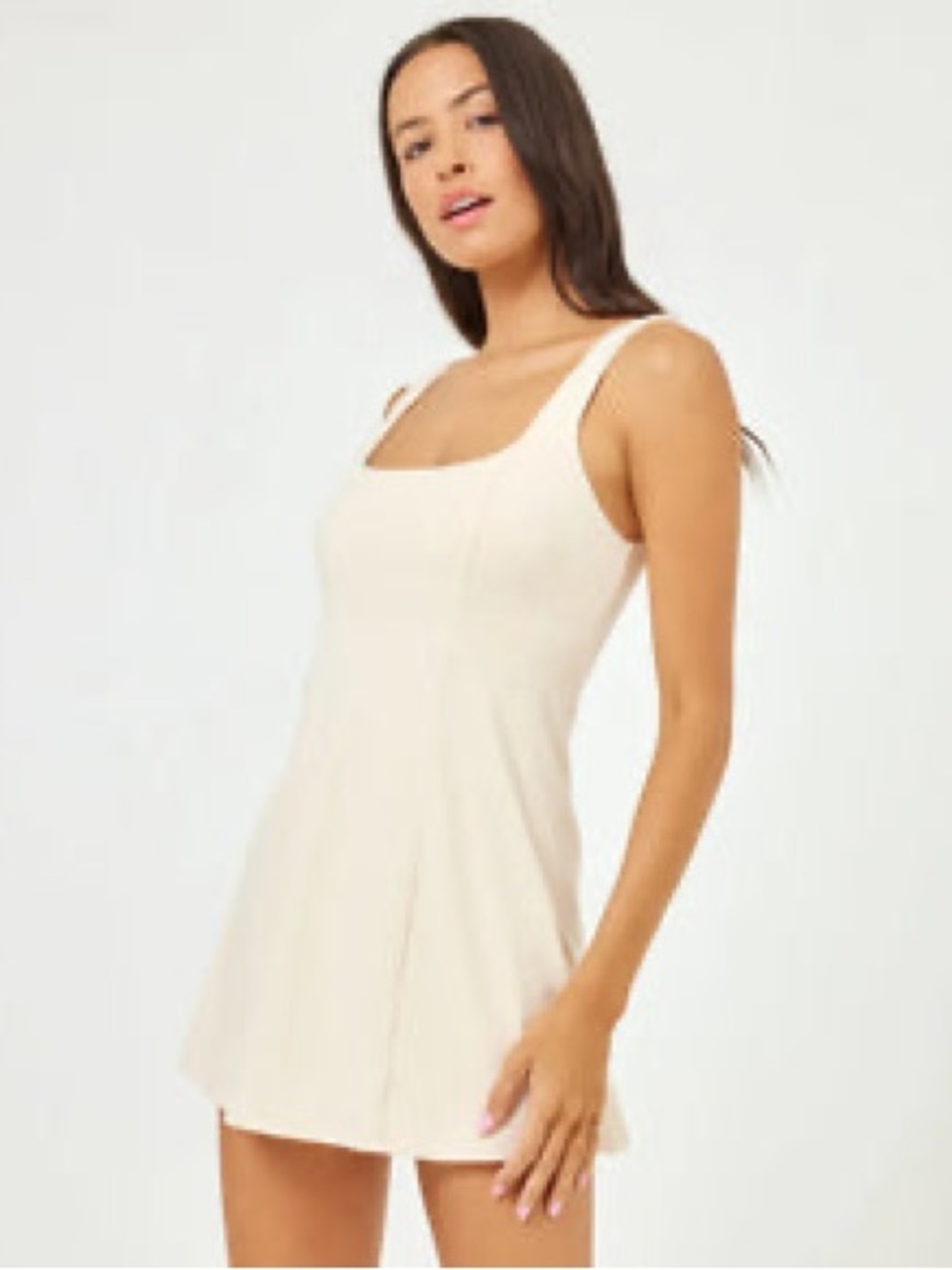 L*Space Active Danes Women’s Dress Bone Size XS Built In Bra & Shorts Activewear